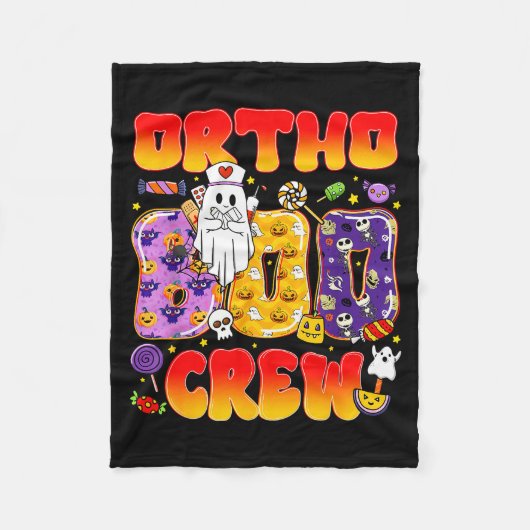 Ortho Boo Crew Ortho Nurse Funny Halloween  Fleece Deken (Voorkant)