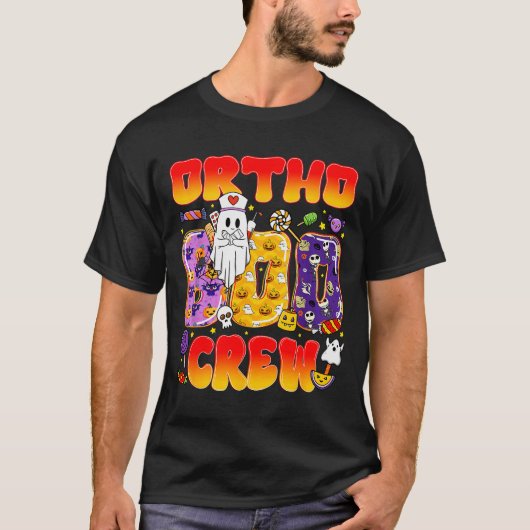 Ortho Boo Crew Ortho Nurse Funny Halloween  T-shirt (Voorkant)
