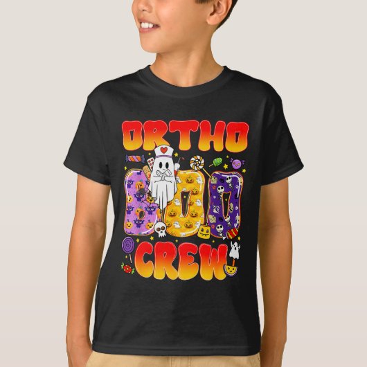 Ortho Boo Crew Ortho Nurse Funny Halloween  T-shirt (Voorkant)