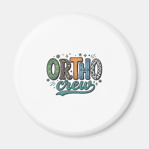 Ortho Crew Vintage Tandheelkundig Team Vectorontwe Magneet