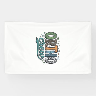 Ortho Crew Vintage Tandheelkundig Team Vectorontwe Spandoek