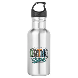 Ortho Crew Vintage Tandheelkundig Team Vectorontwe Waterfles
