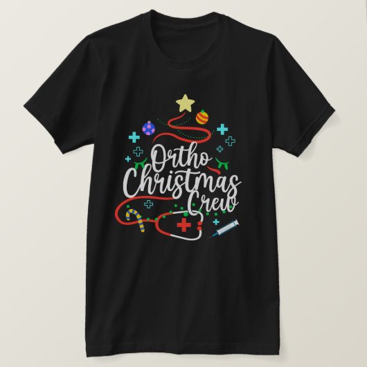 Ortho kerstman orthopedisch zuster Ortho Techs T-shirt (Design voorkant)