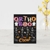 Ortho Orthopedic Halloween Boo Crew Skeleton Danci Kaart (Gele Bloem)