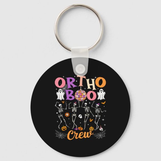 Ortho Orthopedic Halloween Boo Crew Skeleton Danci Sleutelhanger (Voorkant)