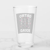 Ortho Squad Dancing Skeleton Valentijn Drink Glas (Achterkant)