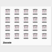 Ortho Squad Dancing Skeleton Valentijn Ronde Sticker (Vel)