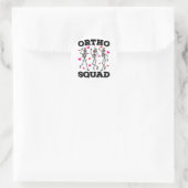 Ortho Squad Dancing Skeleton Valentijn Ronde Sticker (Tas)