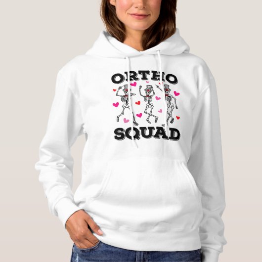 Ortho Squad Dancing Skeleton Valentijn Vrouwen Hoodie (Voorkant)