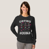 Ortho Squad Dancing Skeleton Valentijn Vrouwen LS T-shirt (Voorkant volledig)