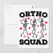Ortho Squad Dansende Skelet Valentijn Briefkaart (Voorkant / Achterkant)