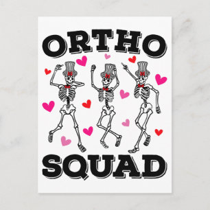 Ortho Squad Dansende Skelet Valentijn Briefkaart