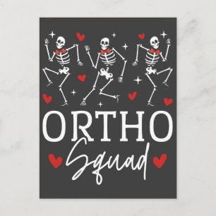 Ortho Squad Dansende Skelet Valentijn Briefkaart