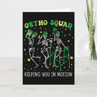 Ortho Squad Dansende Skeletten St Patricks Orthope Kaart