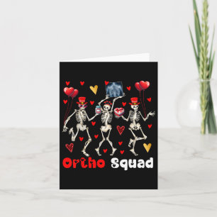Ortho Squad Drie Valentijnsdag Skeletten Schattig Kaart