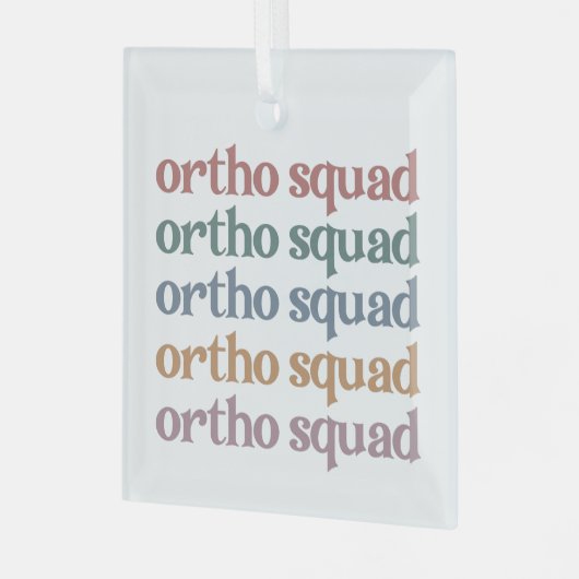 Ortho Squad Orthodontist Orthopedica Nurse Gift Glas Ornament (Voorkant links)