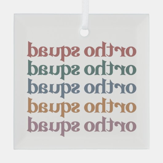 Ortho Squad Orthodontist Orthopedica Nurse Gift Glas Ornament (Achterkant)