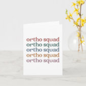 Ortho Squad Orthodontist Orthopedica Nurse Gift Kaart (Gele Bloem)