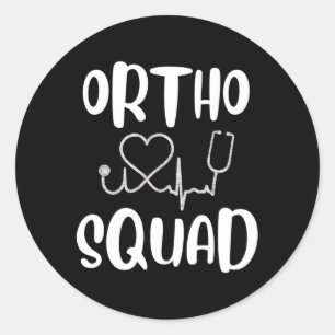 Ortho Squad Orthopedisch Arts Verpleegkundige Assi Ronde Sticker