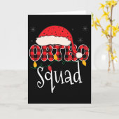 Ortho Squad Plaid Fun Christmas Orthopedics Crew X Kaart (Gele Bloem)