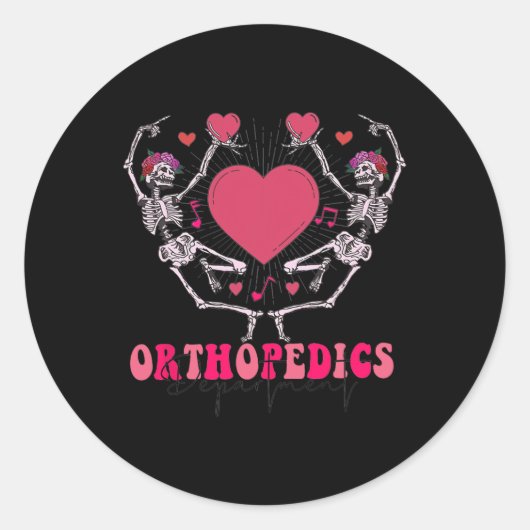 Ortho Squad Retro Valentijn # 39; s Dag Verpleegku Ronde Sticker (Voorkant)