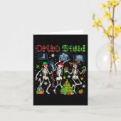 Ortho Squad Xmas Drie Santa Rendier Elf X-ray SK Kaart (Gele Bloem)