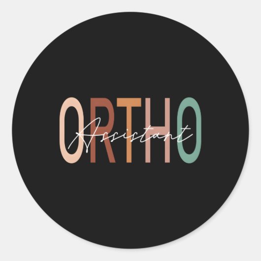 Orthodontisch assistent Boho Orthodontist Ronde Sticker (Voorkant)