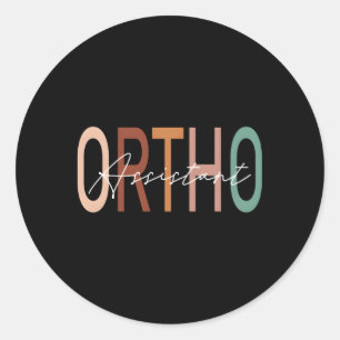 Orthodontisch assistent Boho Orthodontist Ronde Sticker