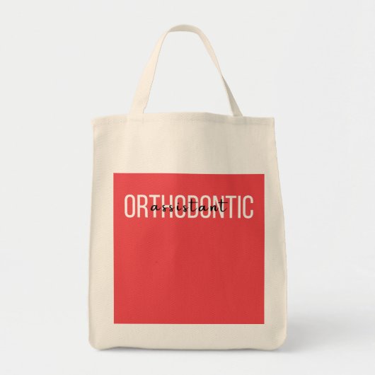 Orthodontisch assistent tote bag (Voorkant)