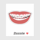 Orthodontisch glimlachapparaat sticker (Vel)