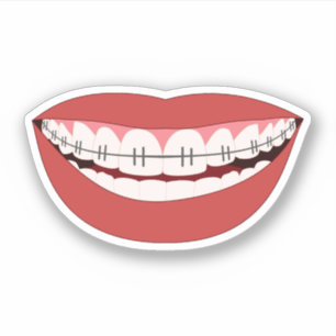 Orthodontisch glimlachapparaat sticker