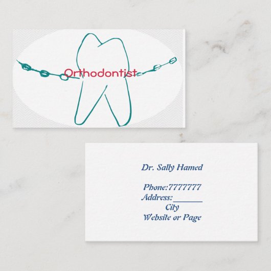 Orthodontisch visitekaartje (Voorkant / Achterkant)