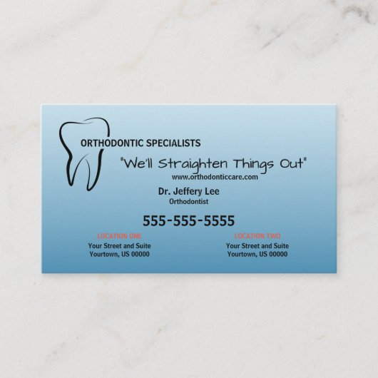 Orthodontische praktijk visitekaartje (Voorkant)