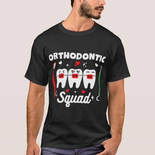 Orthodontische Squad Orthodontist Tandbeugels Vale T-shirt (Voorkant)