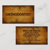Orthodontist Antiek Visitekaartje (Voorkant / Achterkant)
