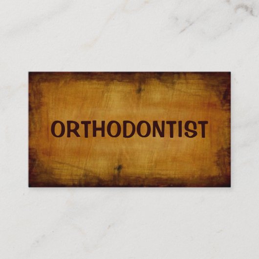 Orthodontist Antiek Visitekaartje (Voorkant)