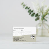 Orthodontist Appointment Business Cards  Afsprakenkaartje (Staand voorkant)