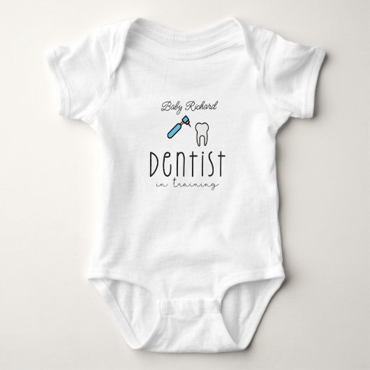 Orthodontist Baby Tandarts in opleiding Tandarts Romper (Voorkant)