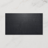 Orthodontist Black Metal QR Code Visitekaartje (Achterkant)