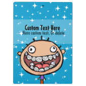 Orthodontist. Braces. Kantoor klembord (Achterkant)