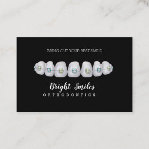 Orthodontist Braces Tandarts Standaard Visitekaart Visitekaartje