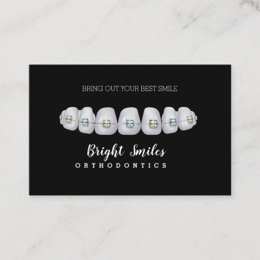 Orthodontist Braces Tandarts Standaard Visitekaart Visitekaartje (Voorkant)
