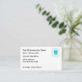 Orthodontist Braces Theme Logo Visitekaartjes (Staand voorkant)