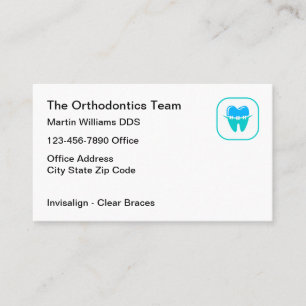 Orthodontist Braces Theme Logo Visitekaartjes