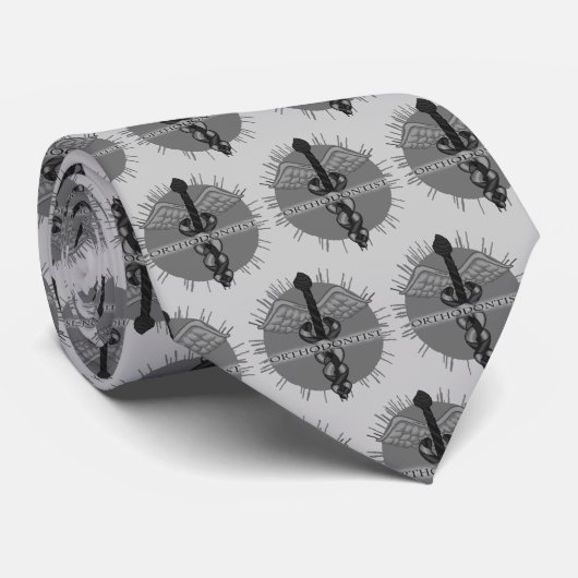 Orthodontist caduceus stropdas (Opgerold)