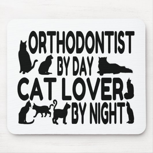 Orthodontist Cat Lover Muismat (Voorkant)