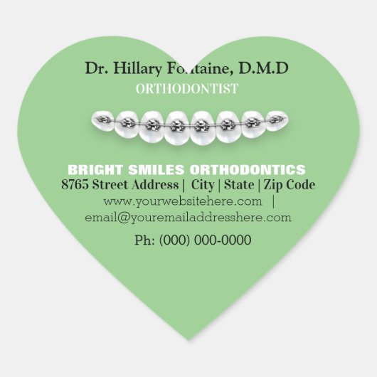 Orthodontist Dentist Braces Sticker (Voorkant)