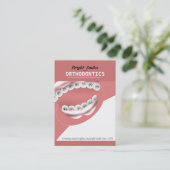 Orthodontist Dentist Dental Braces Visitekaartje (Staand voorkant)