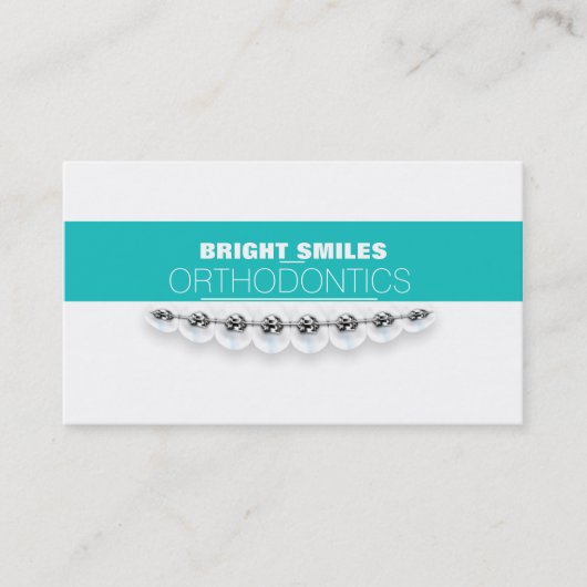 Orthodontist Dentist Dental Braces Visitekaartje (Voorkant)