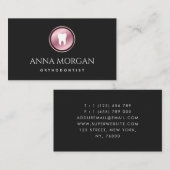 Orthodontist Dentist Dental Clinic Roos Gold Black Visitekaartje (Voorkant / Achterkant)